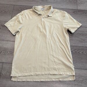 James Perse Polo Shirt Mens 4 XL Yellow Supima Cotto Casual Preppy Golf Athletic